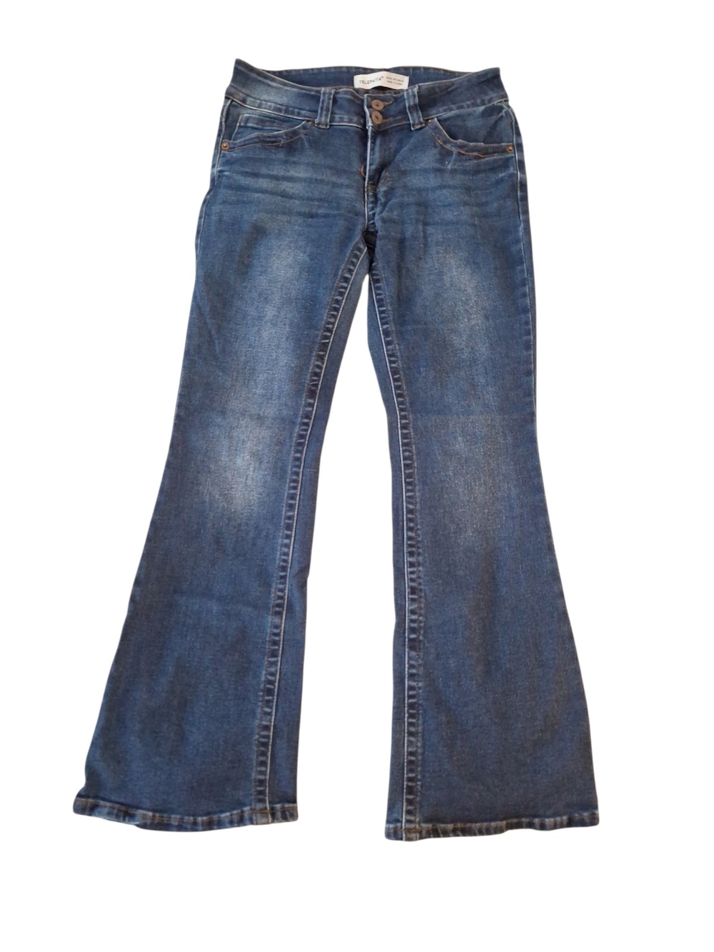 Flared Mid-Rise Blue Denim Jeans